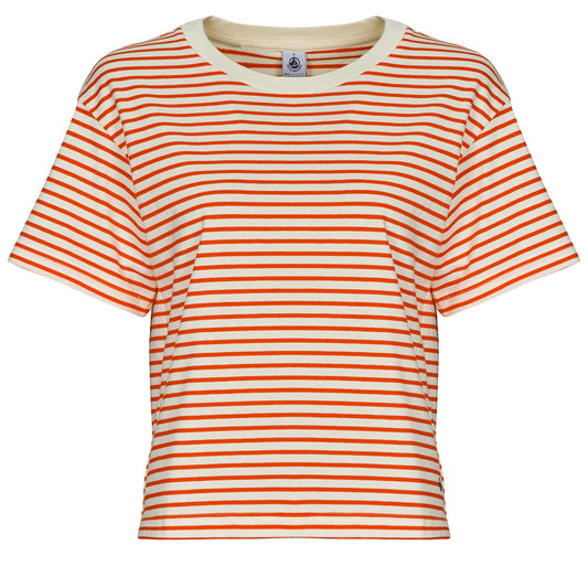 T-shirt Donna Petit Bateau MC COL ROND Rosso