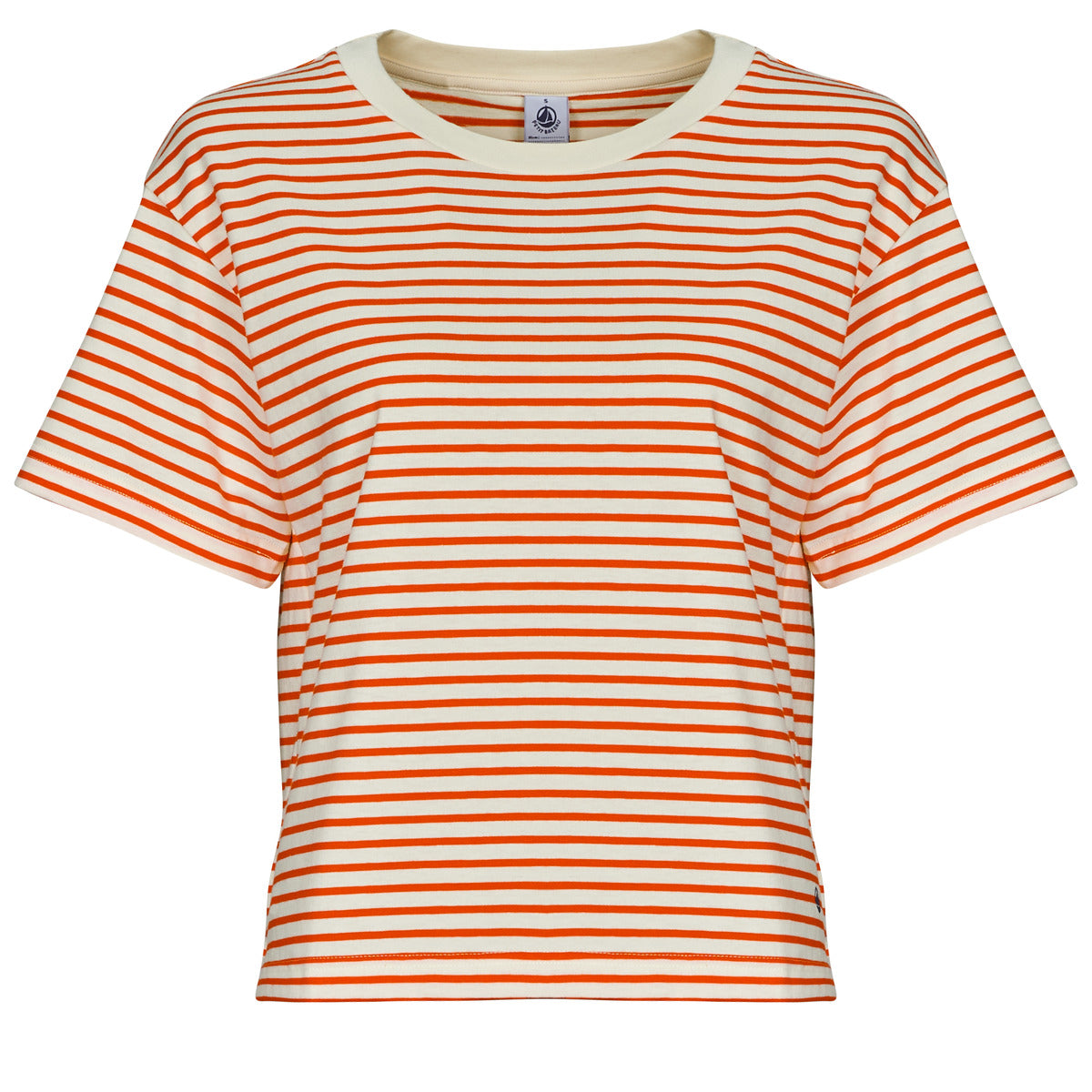 T-shirt Donna Petit Bateau MC COL ROND Rosso