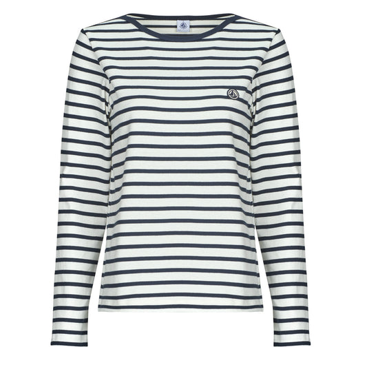 T-shirts a maniche lunghe Donna Petit Bateau BABYLONE Marine