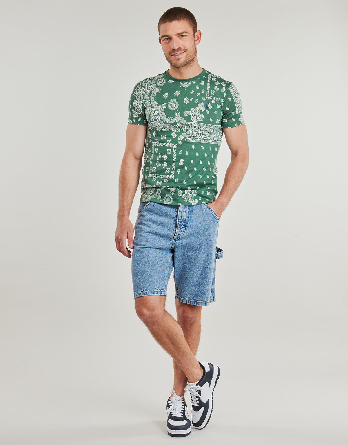 Pantaloni corti Uomo Jack & Jones JJIALEX JJCARPENTER SHORTS SQ 889 Blu