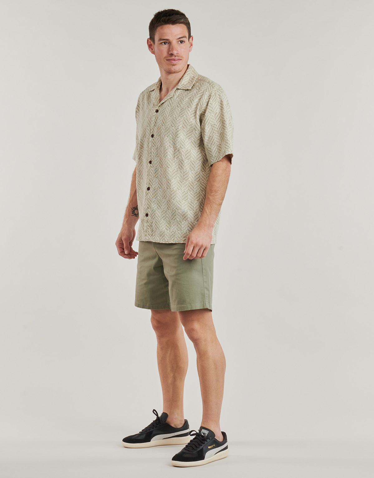 Maglione Uomo Jack & Jones JPRBLUVINCENT PRINT RESORT S/S SHIRT SN Verde