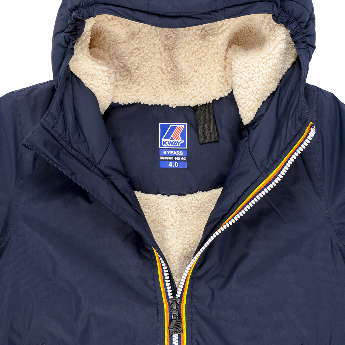 Giubbotto bambina ragazza K-Way  P. LE VRAI 4.0 CLAUDE ORSETTO  Blu