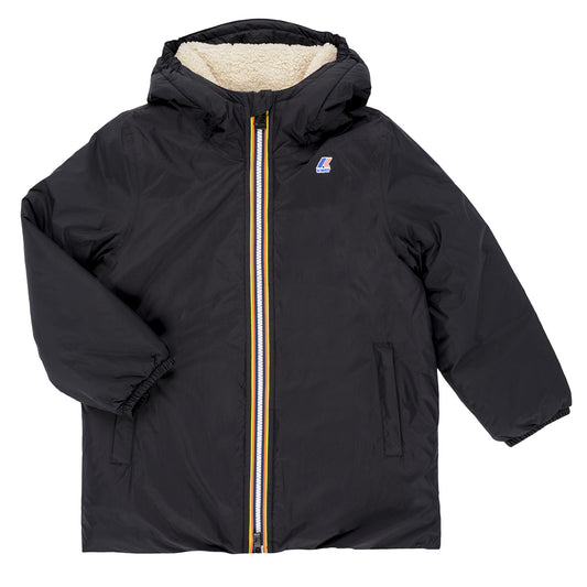 Giubbotto bambina ragazza K-Way  P. LE VRAI 4.0 EIFFEL ORSETTO  Nero