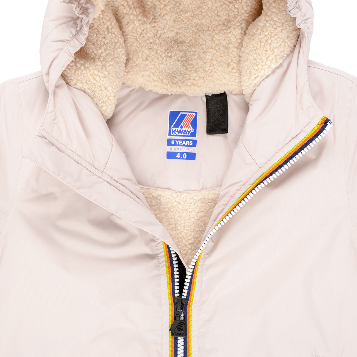 Giubbotto bambina ragazza K-Way  P. LE VRAI 4.0 CLAUDE ORSETTO  Rosa