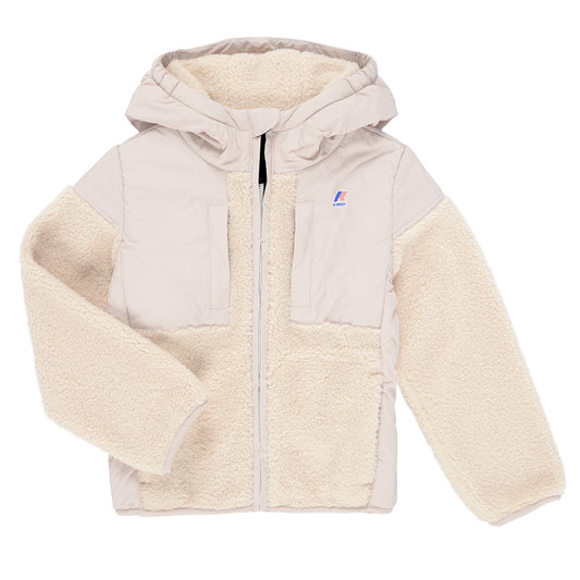 Giubbotto bambina ragazza K-Way  P. SAMSON 4.0 ORSETTO  Beige