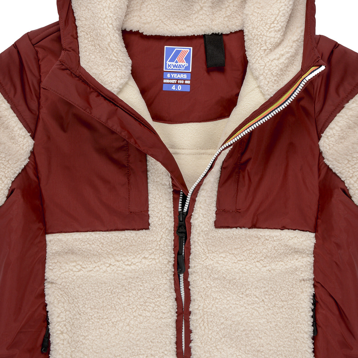 Giubbotto bambina ragazza K-Way  P. SAMSON 4.0 ORSETTO  Beige