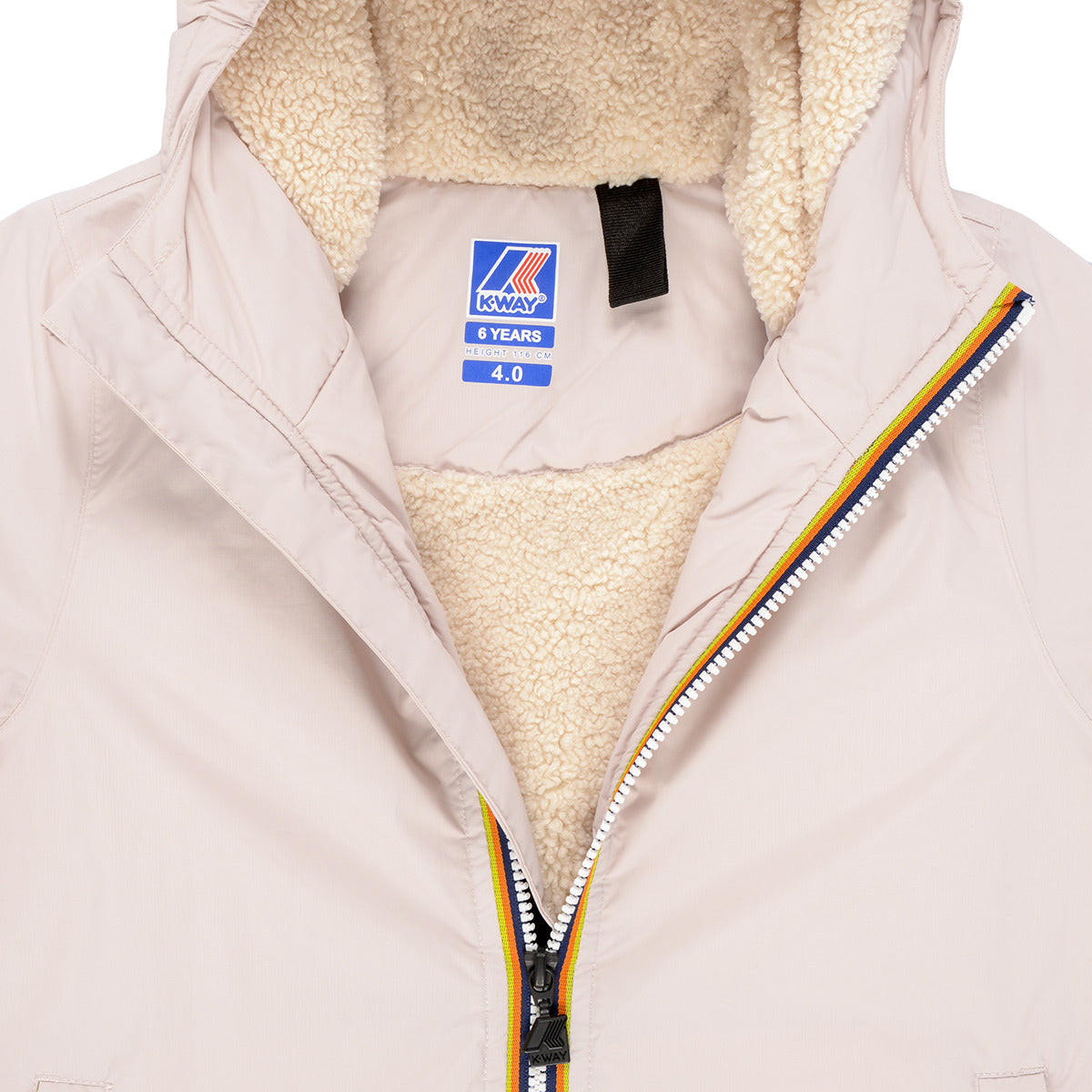 Giubbotto bambina ragazza K-Way  P. LE VRAI 4.0 EIFFEL ORSETTO  Rosa