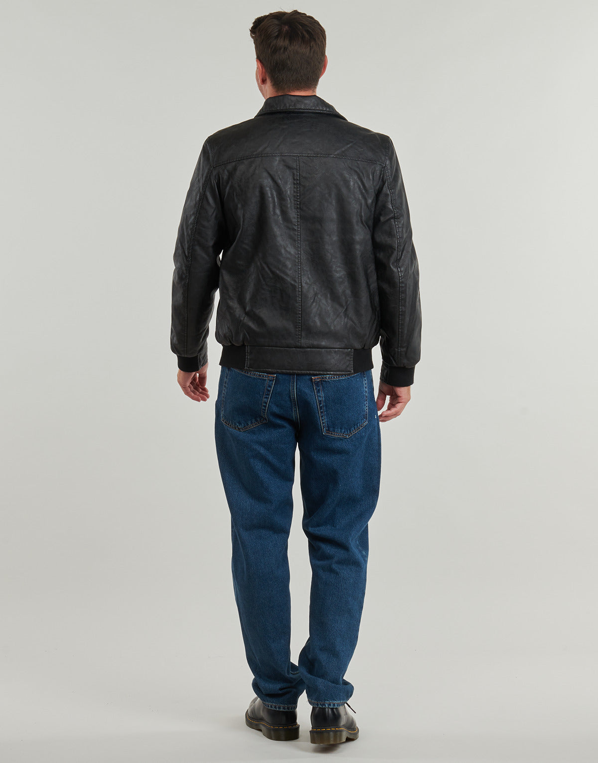 Giubbotto Uomo Harrington  FONZIE FAUX LEATHER  Nero