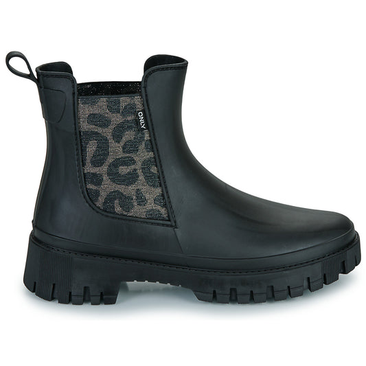 Stivaletti Donna Only  ONLULA SHORT LUREX RAINBOOT  Nero