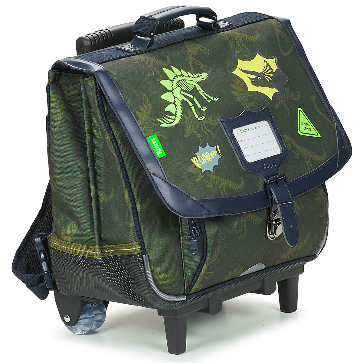 Cartella con rotelle ragazzo Tann’s TIMOTHEE CARTABLE TROLLEY 38 CM Kaki