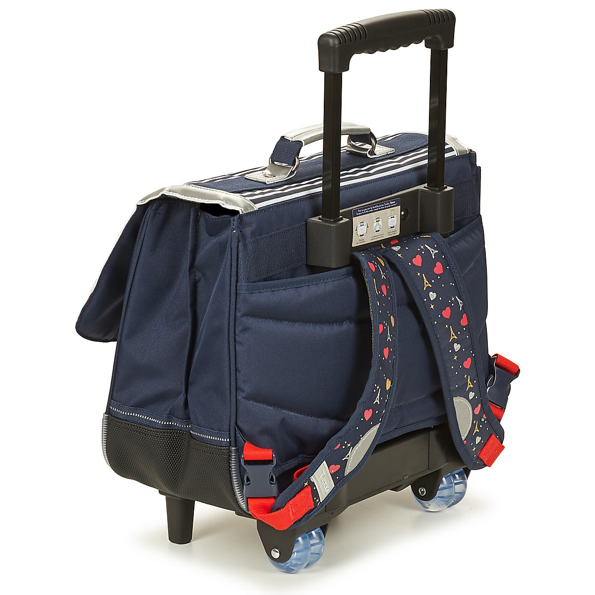 Cartella con rotelle ragazza Tann’s EMILIE CARTABLE TROLLEY 38 CM Marine