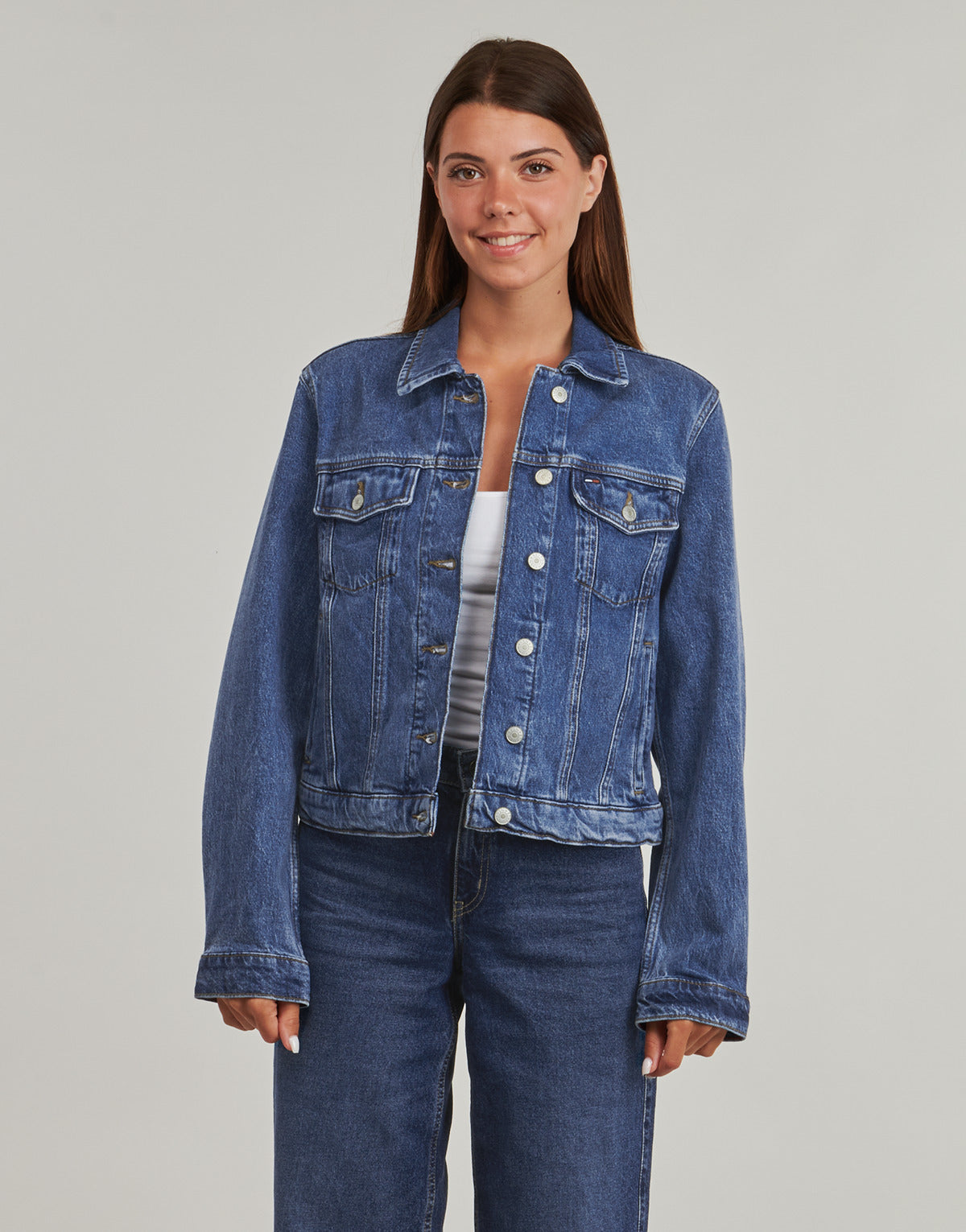 Giacca in jeans Donna Tommy Jeans CLASSIC TRUCKER JACKET Blu