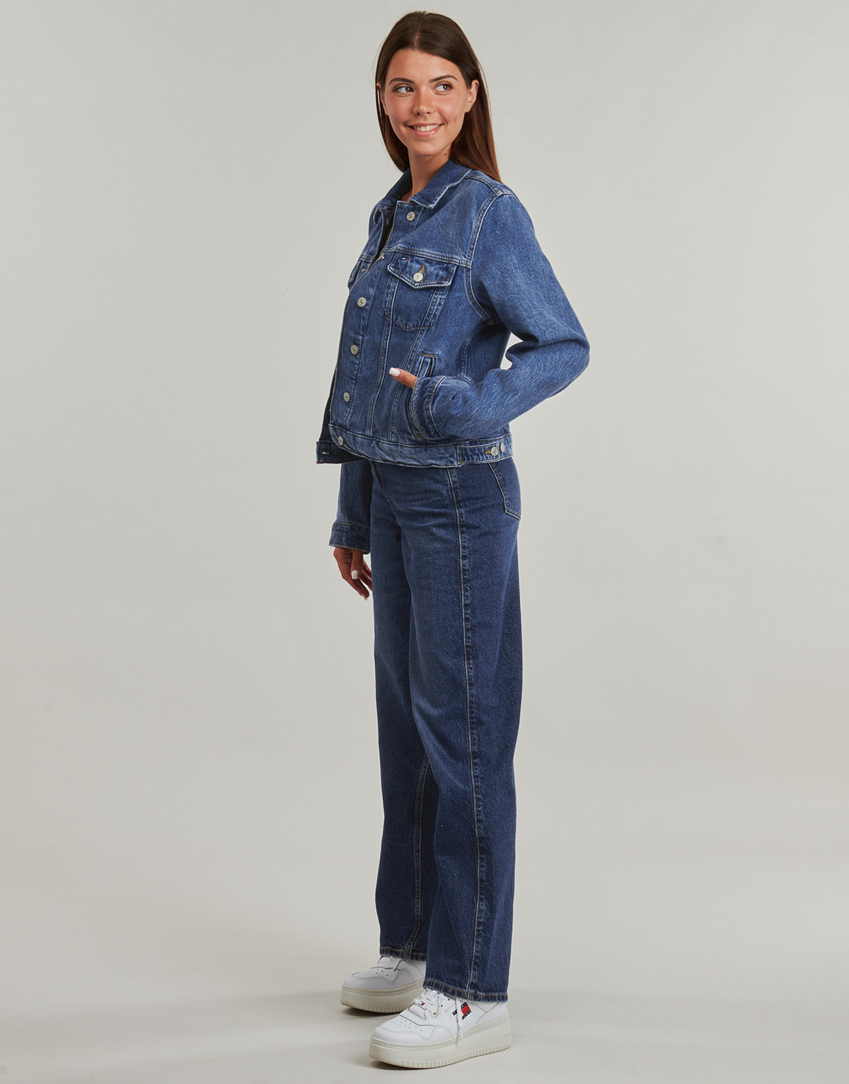 Giacca in jeans Donna Tommy Jeans CLASSIC TRUCKER JACKET Blu