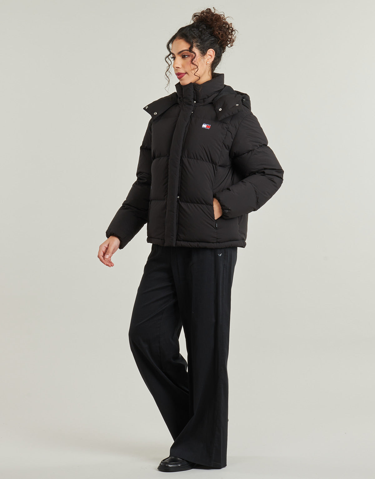 Piumino Donna Tommy Jeans  TJW ALASKA GRID DOWN JACKET EXT  Nero