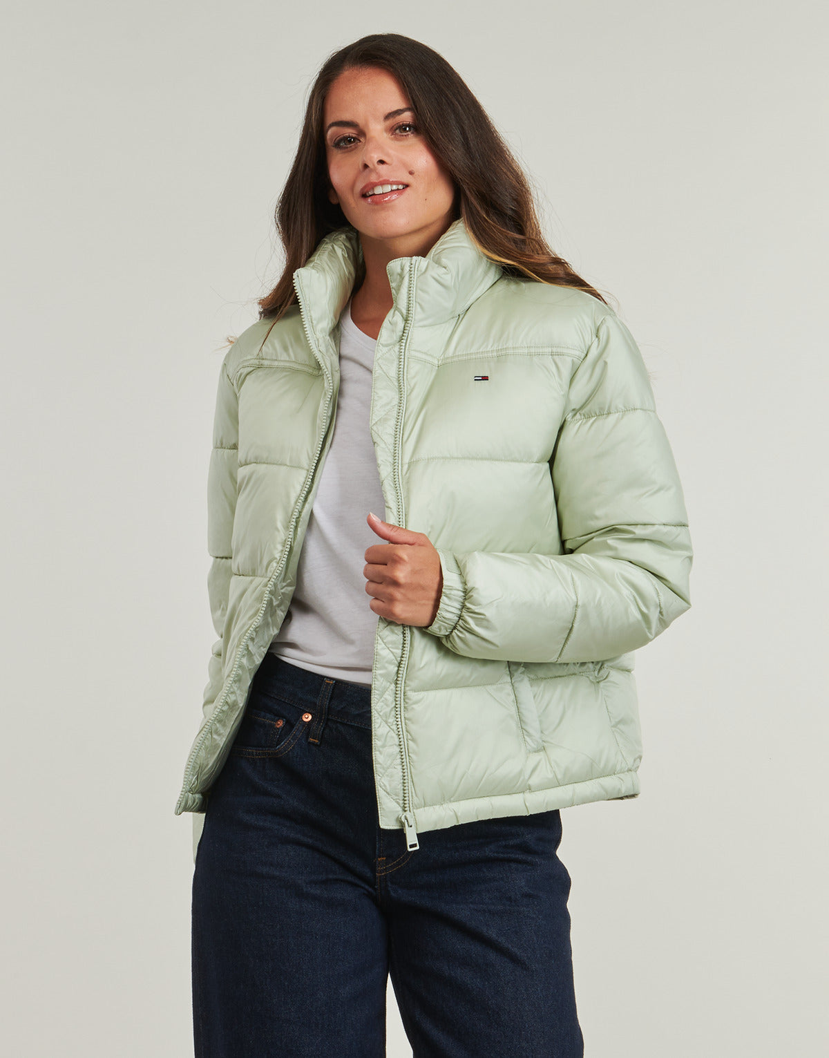 Piumino Donna Tommy Jeans  TJW PCKBL HOOD ESS PUFFER EXT  Verde