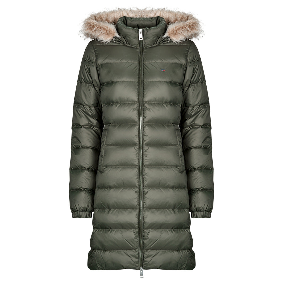 Piumino Donna Tommy Jeans  TJW ESSENTIAL HOODED DOWN COAT  Verde