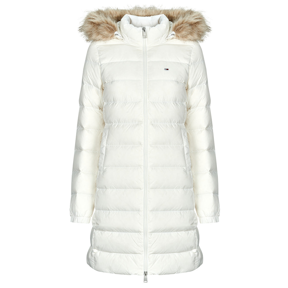 Piumino Donna Tommy Jeans  TJW ESSENTIAL HOODED DOWN COAT  Bianco
