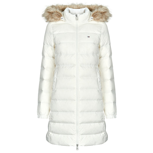 Piumino Donna Tommy Jeans  TJW ESSENTIAL HOODED DOWN COAT  Bianco