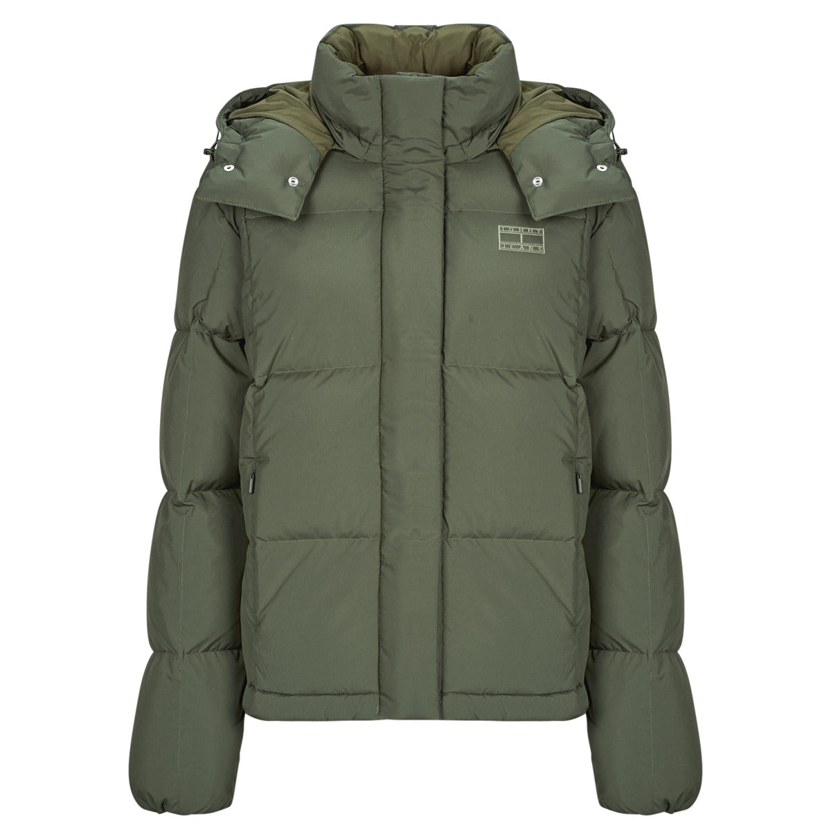 Piumino Donna Tommy Jeans  TJW ALASKA GRID DOWN JACKET EXT  Kaki