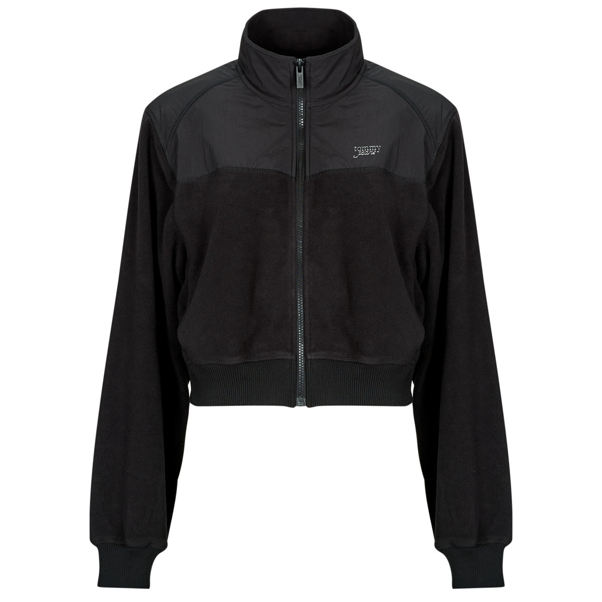 Felpa Donna Tommy Jeans  TJW FABRIC MIX FLEECE ZIP THRU  Nero