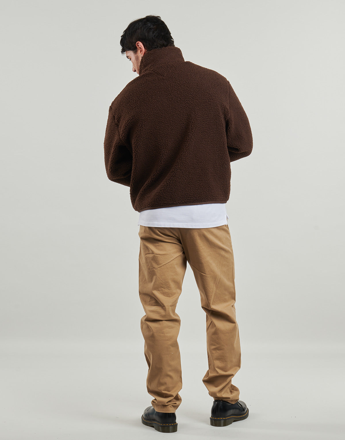 Felpa Uomo Tommy Jeans  TJM RLX BADGE FZ TEDDY  Marrone