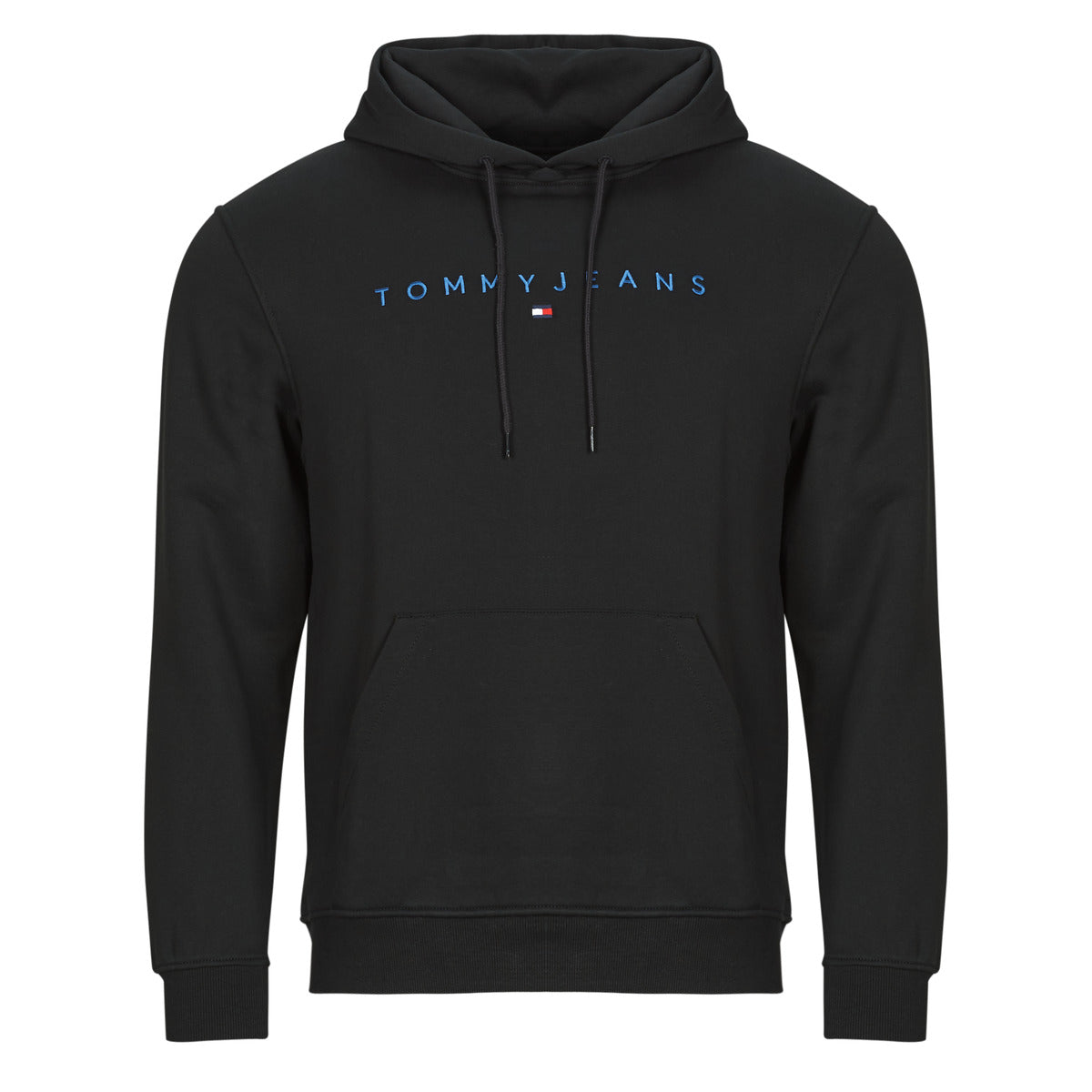 Felpa Uomo Tommy Jeans  TJM REG LINEAR LOGO HOODIE EXT  Nero