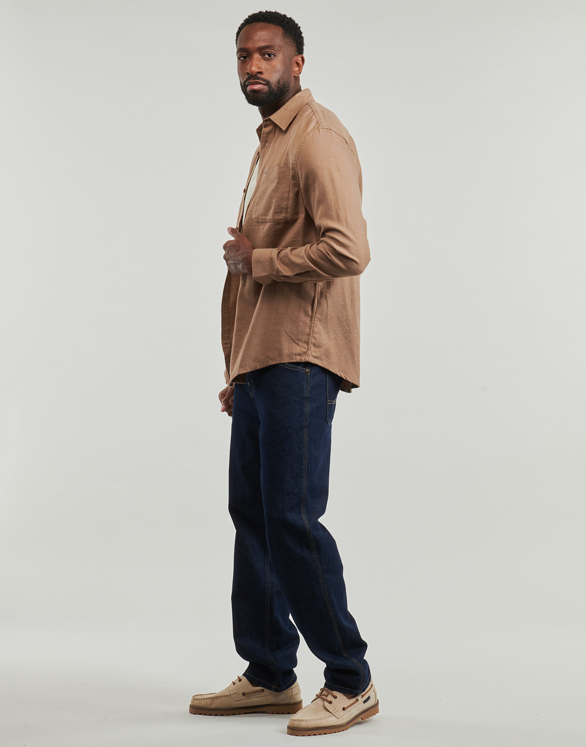 Camicia a maniche lunghe Uomo Tommy Jeans  TJM REG FLANNEL SHIRT EXT  Beige