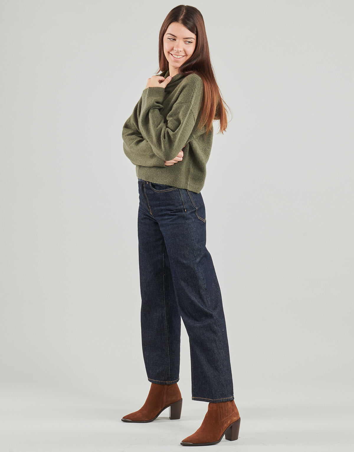 Maglione Donna JDY  JDYRUE LIFE  Kaki