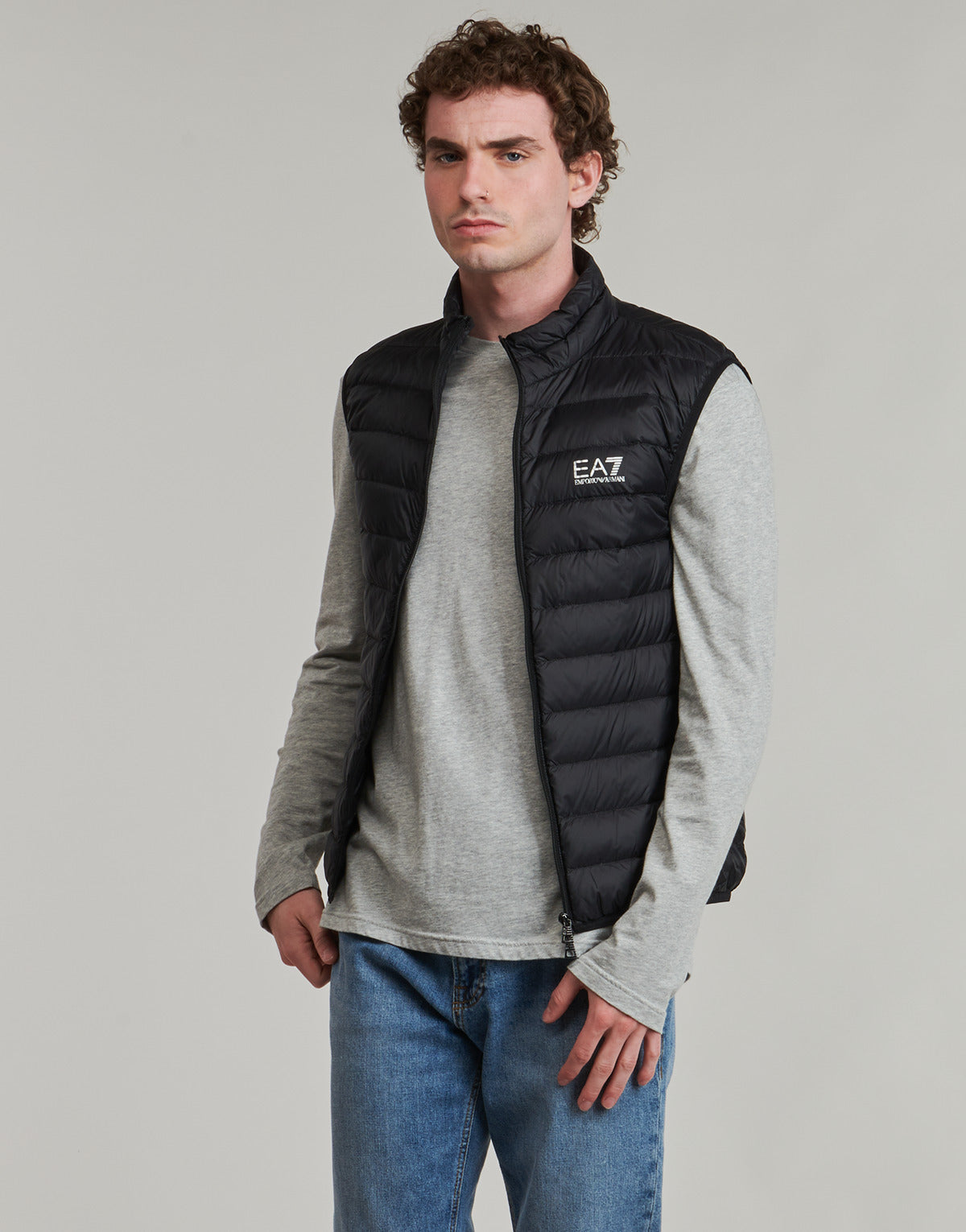 Piumino Uomo Emporio Armani EA7 TRAIN CORE ID DOWN LIGHT VEST CC 8NPQ06 Nero