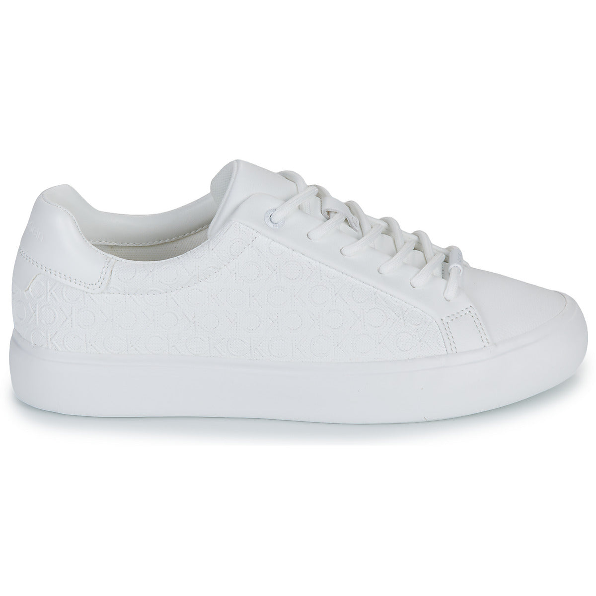 Sneakers basse Donna Calvin Klein Jeans VULC LACE UP MONO PU Bianco