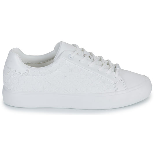 Sneakers basse Donna Calvin Klein Jeans VULC LACE UP MONO PU Bianco