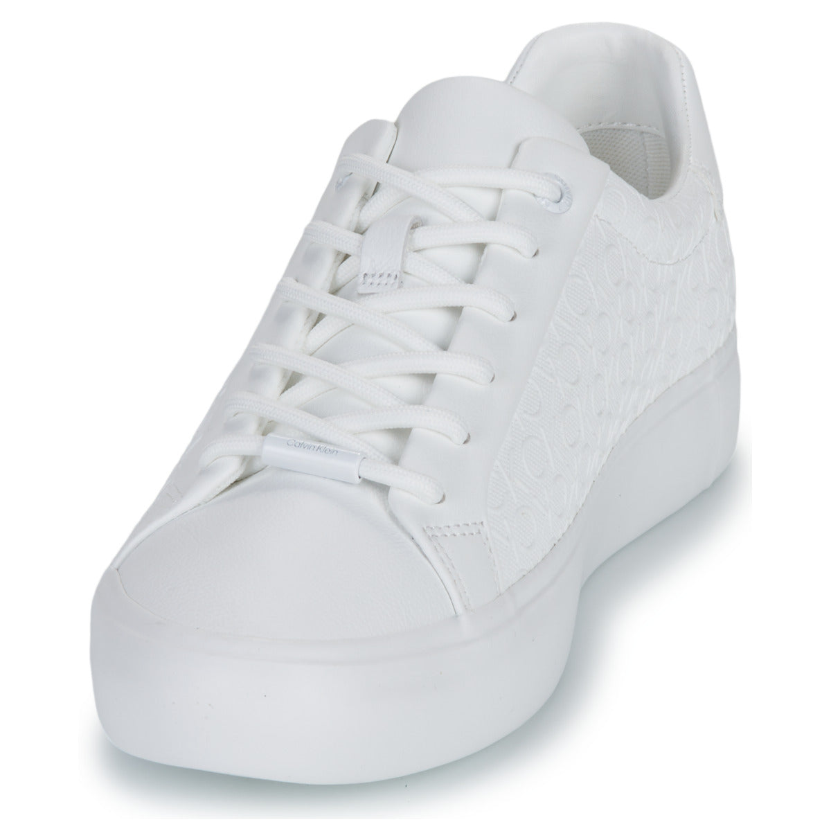 Sneakers basse Donna Calvin Klein Jeans VULC LACE UP MONO PU Bianco