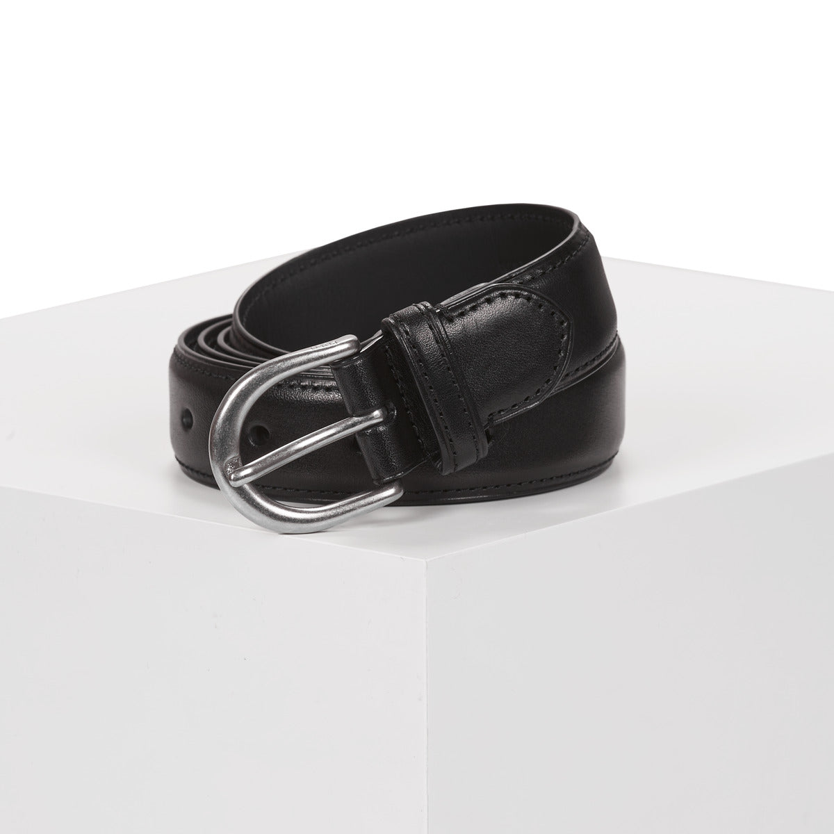 Cintura Uomo Polo Ralph Lauren ROUND BUCKLE BELT Nero