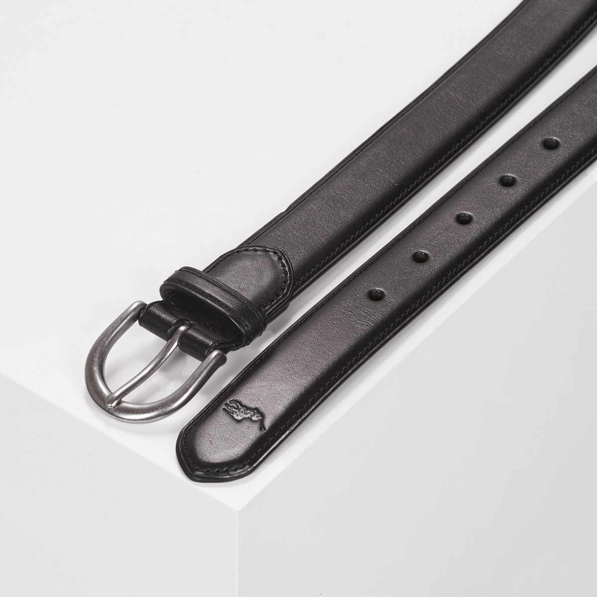 Cintura Uomo Polo Ralph Lauren ROUND BUCKLE BELT Nero