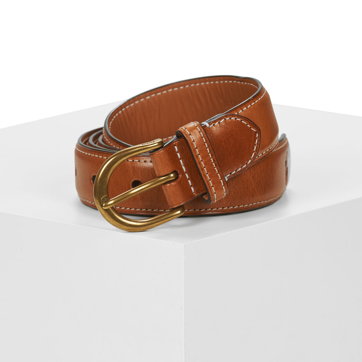 Cintura Uomo Polo Ralph Lauren  ROUND BUCKLE BELT  Marrone