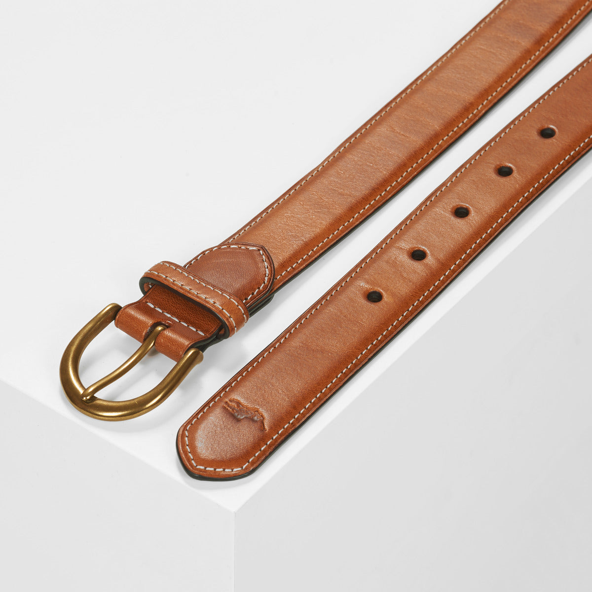 Cintura Uomo Polo Ralph Lauren  ROUND BUCKLE BELT  Marrone