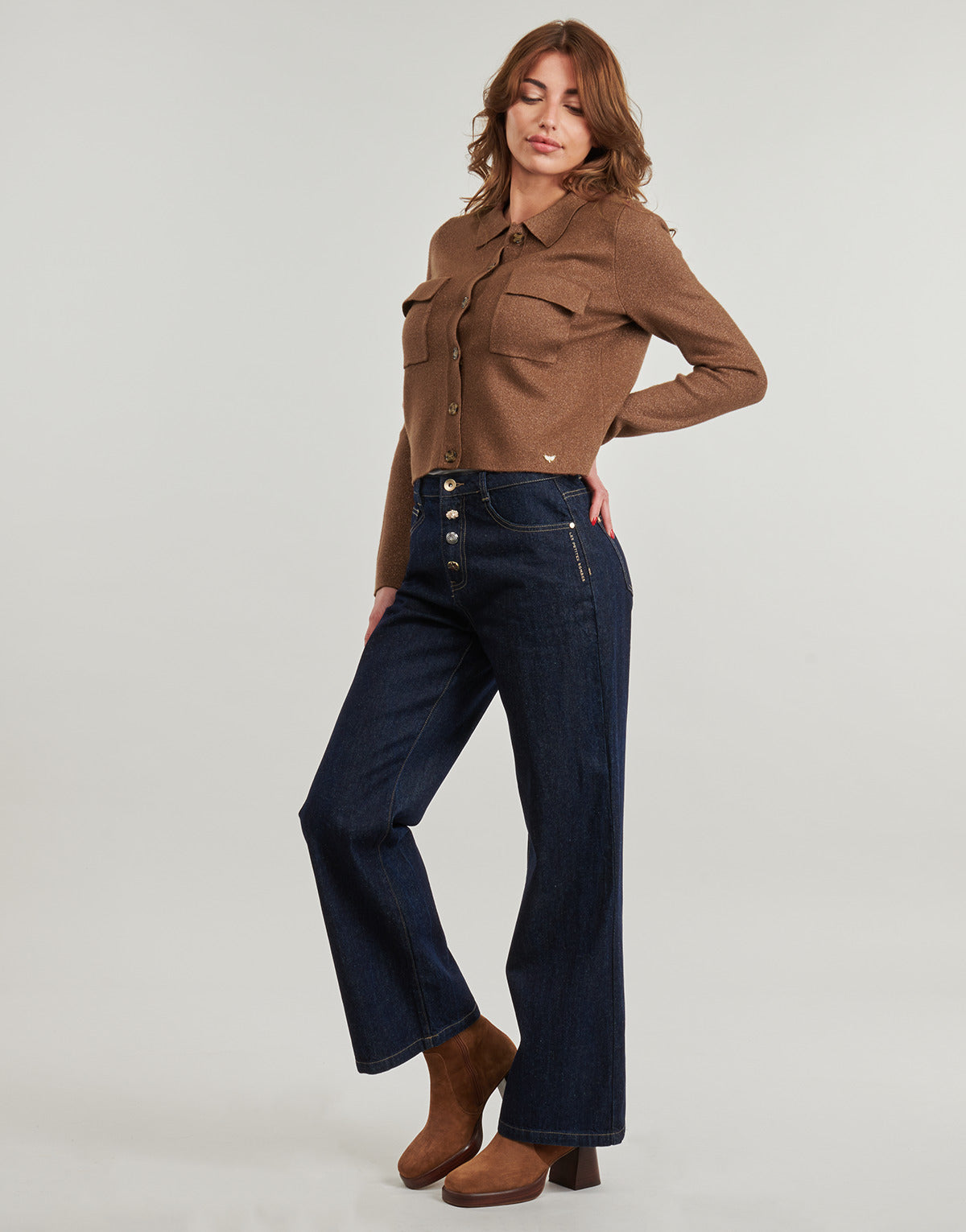 Gilet / Cardigan Donna Les Petites Bombes  JOLIANE  Marrone