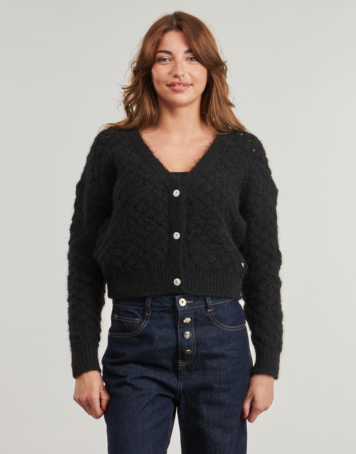 Gilet / Cardigan Donna Les Petites Bombes  MEGHAN  Nero