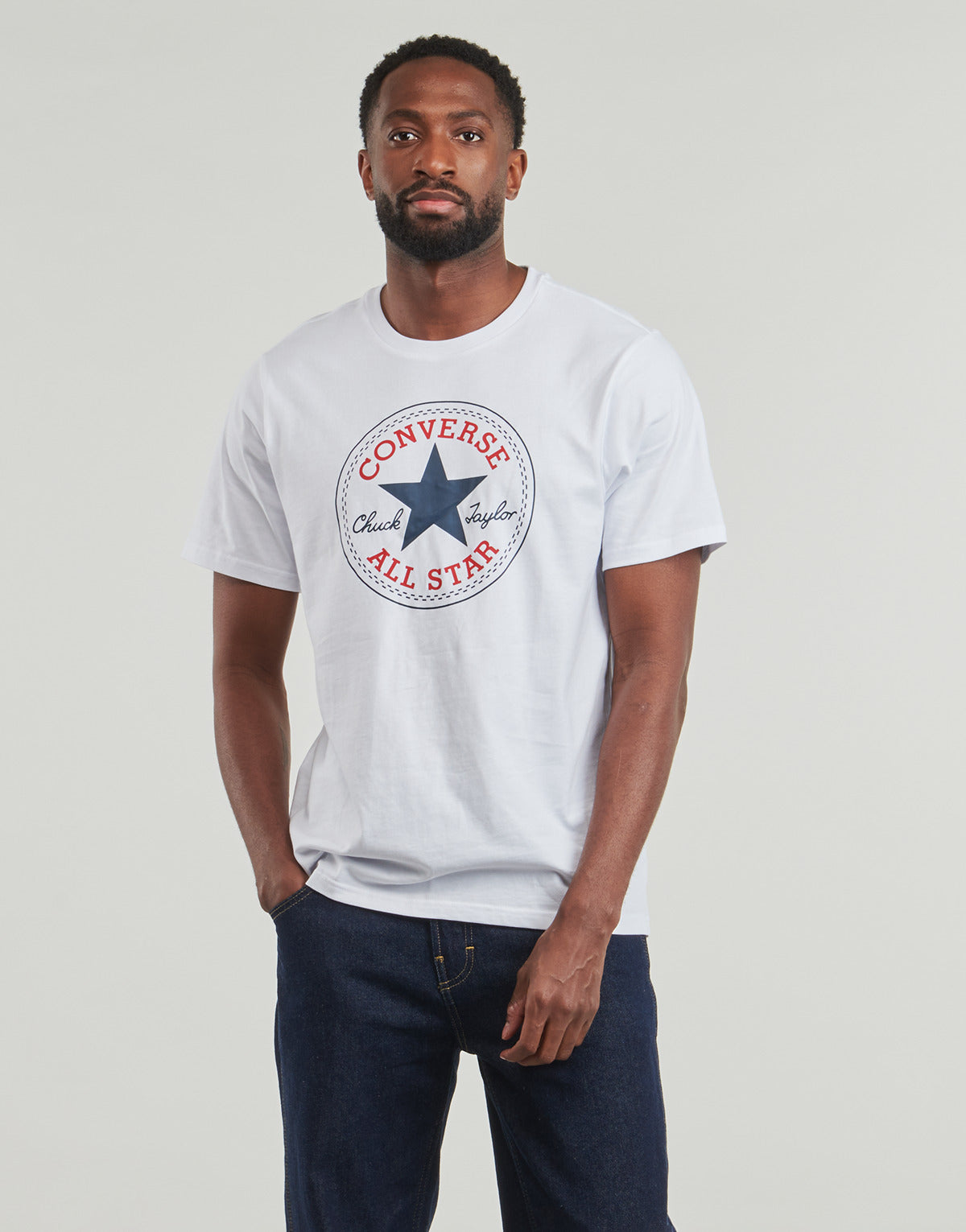 T-shirt Uomo Converse  CHUCK PATCH TEE  Bianco