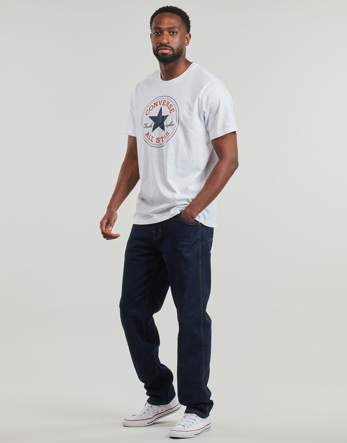 T-shirt Uomo Converse  CHUCK PATCH TEE  Bianco