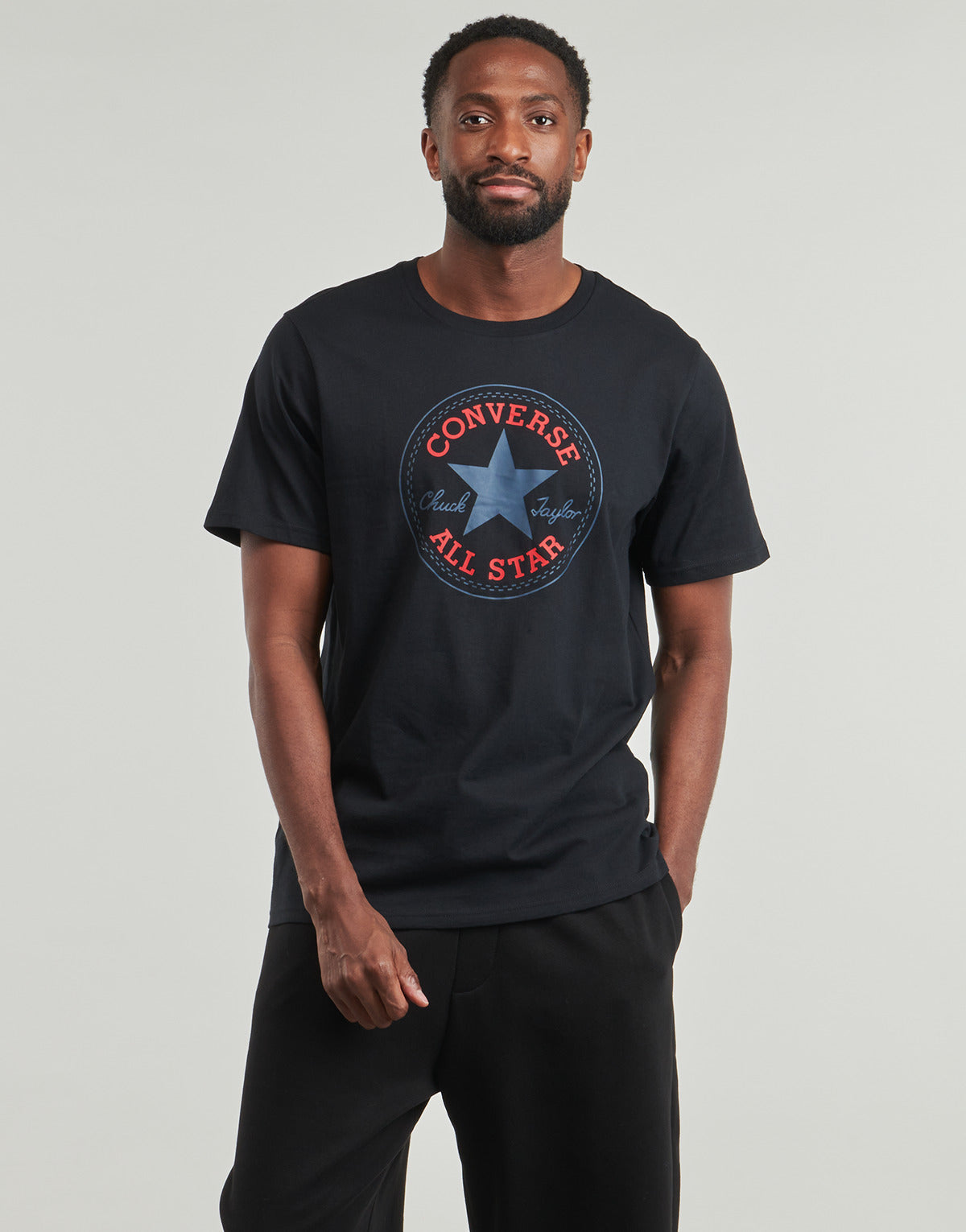 T-shirt Uomo Converse  CHUCK PATCH TEE  Nero