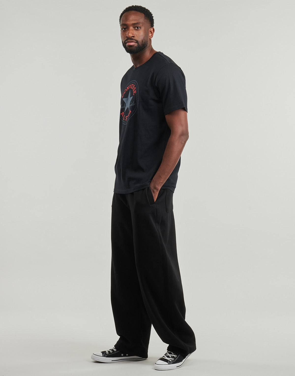 T-shirt Uomo Converse  CHUCK PATCH TEE  Nero