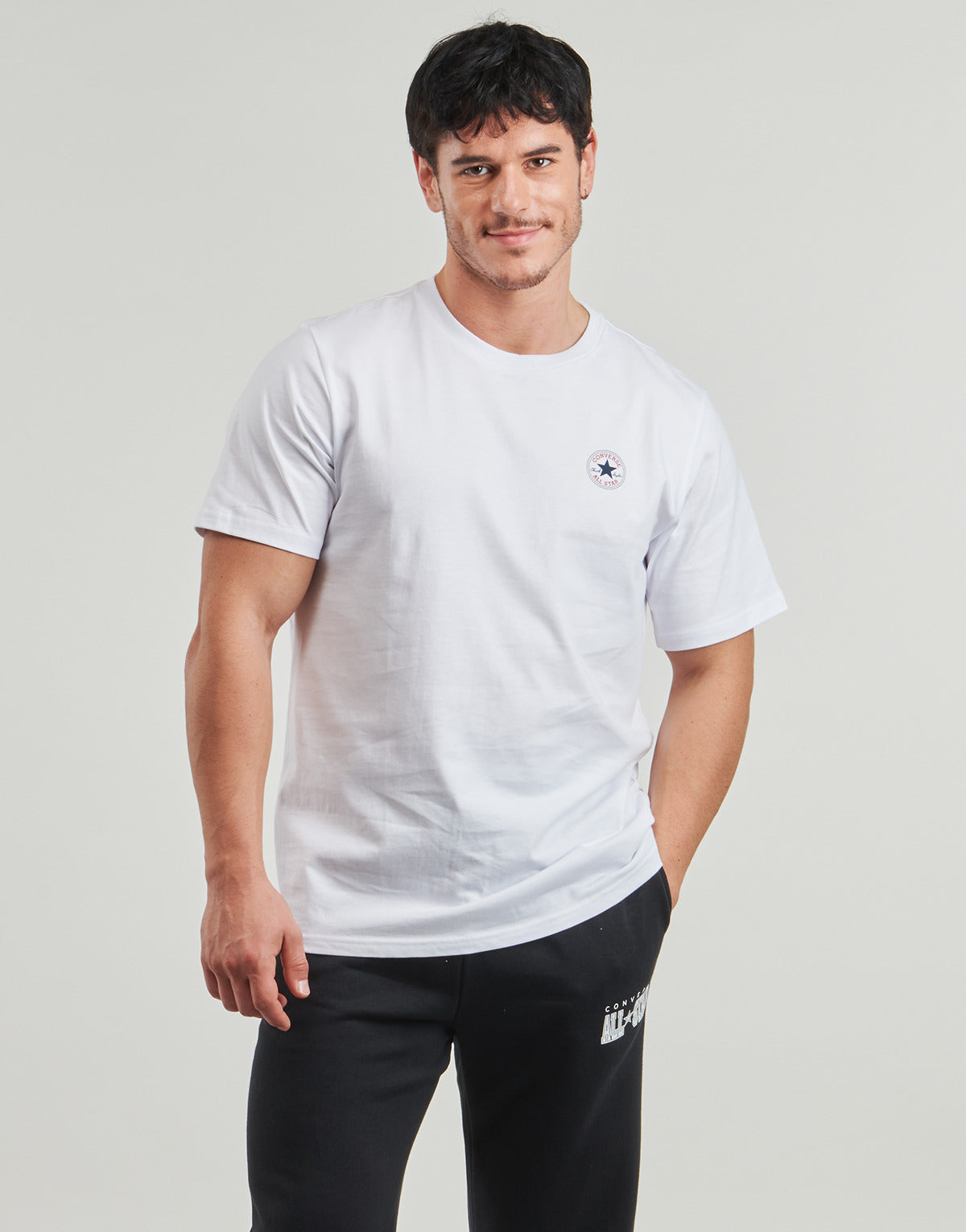 T-shirt Uomo Converse  CORE CHUCK PATCH TEE  Bianco