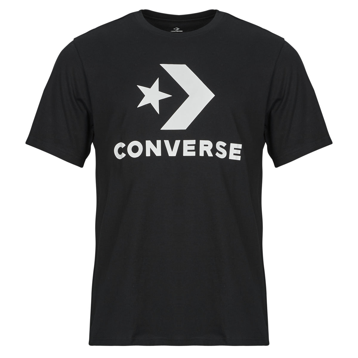 T-shirt Uomo Converse  STANDARD FIT CENTER FRONT LARGE LOGO STAR CHEVRON TEE  Nero