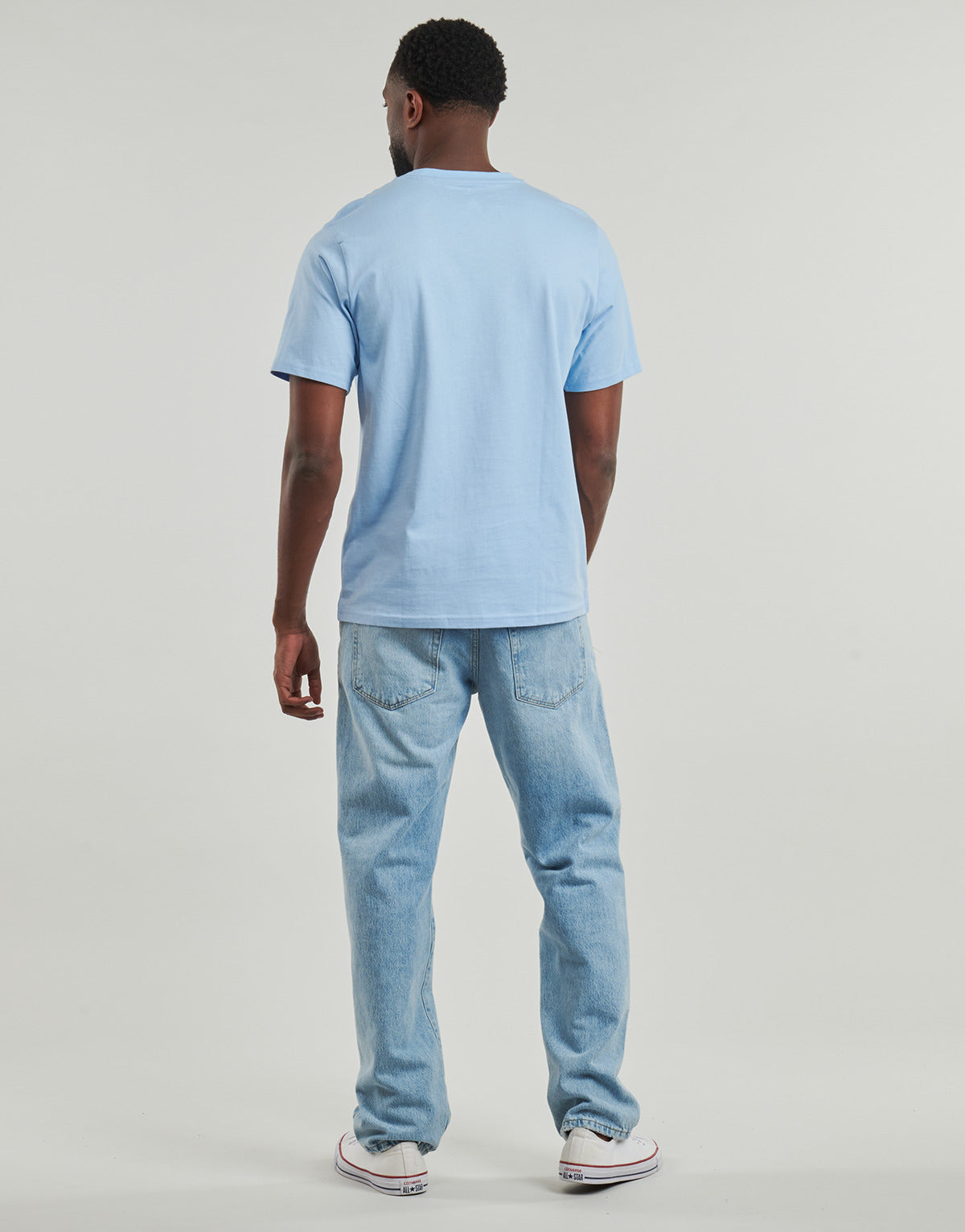 T-shirt Uomo Converse  STANDARD FIT CENTER FRONT LARGE LOGO STAR CHEVRON TEE  Blu