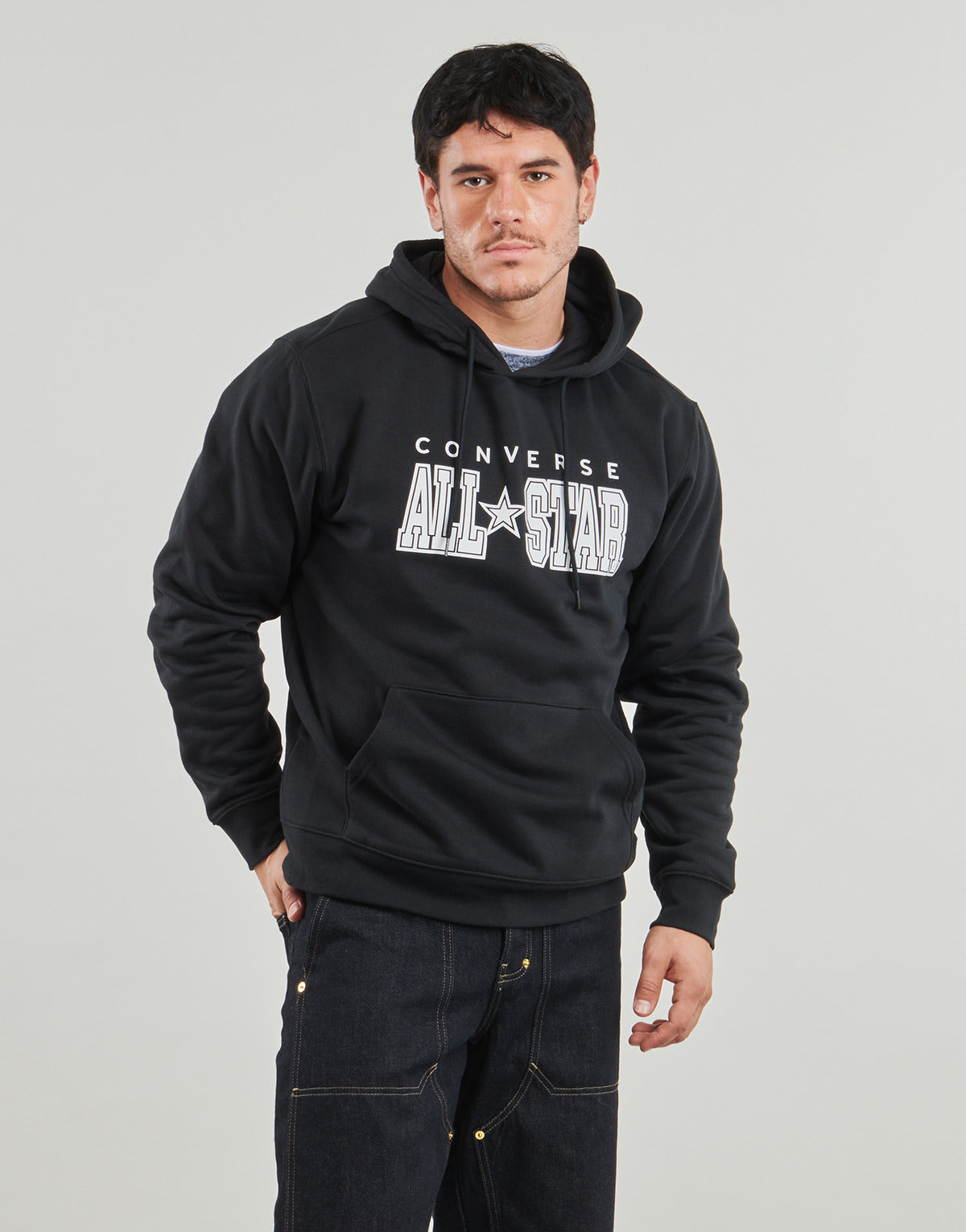 Felpa Uomo Converse  CONVERSE ALL STAR HOODIE  Nero