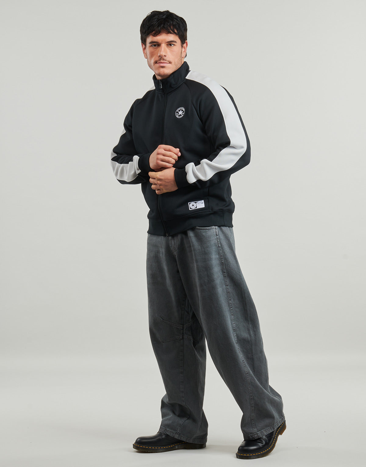 Giacca Sportiva Uomo Converse  RETRO CHUCK TRACK JACKET  Nero