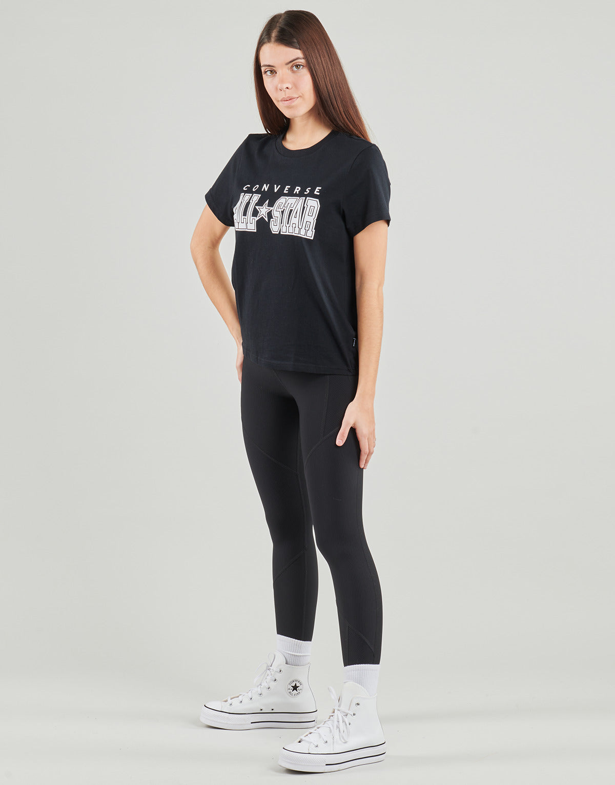 T-shirt Donna Converse  ALL STAR RETRO TEE  Nero