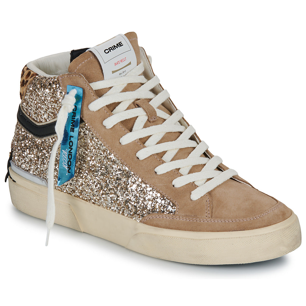Sneakers alte Donna Crime London  RECUT HIGH  Oro