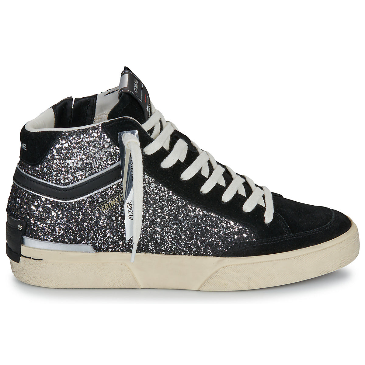 Sneakers alte Donna Crime London  RECUT HIGH  Nero